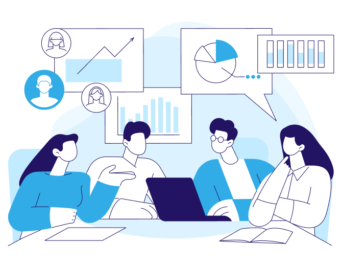 資金調達支援のイラストレーション