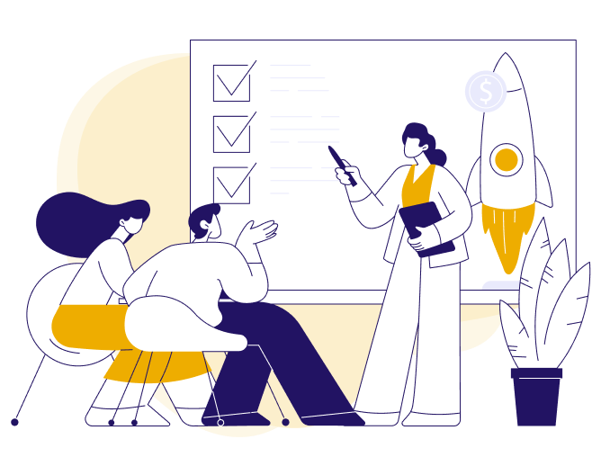 IPO支援のイラストレーション